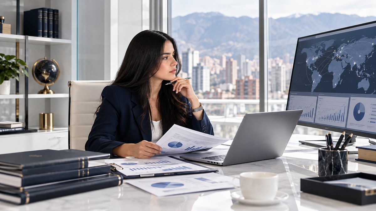 Profesional revisando información de operaciones entre vinculados económicos